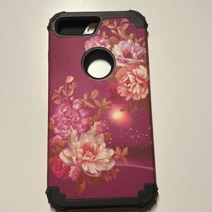 Protective Pink Floral Phone Case- iPhone 7/8 Plus